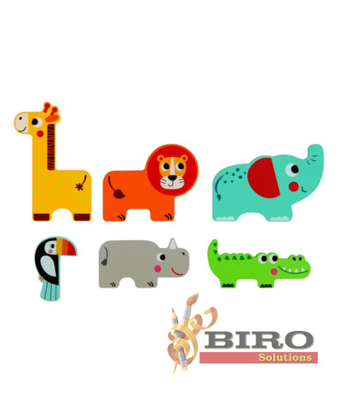 Puzzle stratificat Animale din Jungle, 57250